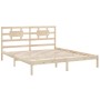 Solid pine wood bed frame 160x200 cm by , Beds and slatted bases - Ref: Foro24-3105675, Price: 130,21 €, Discount: %