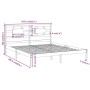 Estructura de cama de madera maciza de pino 160x200 cm de , Camas y somieres - Ref: Foro24-3105675, Precio: 130,21 €, Descuen...