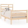 Estructura de cama madera maciza 75x190 cm de , Camas y somieres - Ref: Foro24-3105820, Precio: 98,05 €, Descuento: %