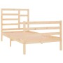 Estructura de cama madera maciza 75x190 cm de , Camas y somieres - Ref: Foro24-3105820, Precio: 98,05 €, Descuento: %