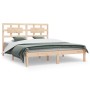 Solid pine wood bed frame 180x200 cm by , Beds and slatted bases - Ref: Foro24-3107368, Price: 144,99 €, Discount: %