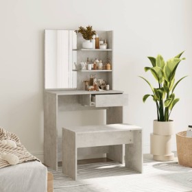 Concrete gray vanity set 74.5x40x141 cm by , Bedroom Dressers - Ref: Foro24-3114142, Price: 91,39 €, Discount: %