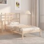 Estructura de cama madera maciza 75x190 cm de , Camas y somieres - Ref: Foro24-3105910, Precio: 81,81 €, Descuento: %