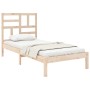 Estructura de cama madera maciza 75x190 cm de , Camas y somieres - Ref: Foro24-3105910, Precio: 81,81 €, Descuento: %