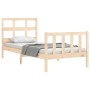 Estructura de cama individual con cabecero madera maciza de , Camas y somieres - Ref: Foro24-3192971, Precio: 82,43 €, Descue...