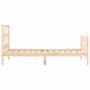 Estructura de cama individual con cabecero madera maciza de , Camas y somieres - Ref: Foro24-3192971, Precio: 82,43 €, Descue...