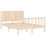 Estructura de cama con cabecero madera maciza 140x200 cm de , Camas y somieres - Ref: Foro24-3192946, Precio: 138,44 €, Descu...