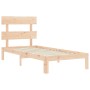 Estructura de cama individual con cabecero madera maciza de , Camas y somieres - Ref: Foro24-3193491, Precio: 84,60 €, Descue...