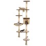 Wall cat scratching post sisal posts 194 cm beige and brown by vidaXL, Cat furniture - Ref: Foro24-170589, Price: 114,42 €, D...