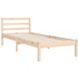 Single bed frame with solid wood headboard by , Beds and slatted bases - Ref: Foro24-3194076, Price: 95,99 €, Discount: %