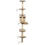 Wall cat scratching post sisal posts 194 cm beige and brown by vidaXL, Cat furniture - Ref: Foro24-170589, Price: 114,42 €, D...