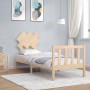 Estructura de cama individual con cabecero madera maciza de , Camas y somieres - Ref: Foro24-3193426, Precio: 80,05 €, Descue...