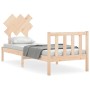 Estructura de cama individual con cabecero madera maciza de , Camas y somieres - Ref: Foro24-3193426, Precio: 80,05 €, Descue...