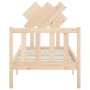 Estructura de cama individual con cabecero madera maciza de , Camas y somieres - Ref: Foro24-3193426, Precio: 80,05 €, Descue...