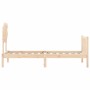 Estructura de cama individual con cabecero madera maciza de , Camas y somieres - Ref: Foro24-3193426, Precio: 80,05 €, Descue...