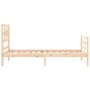 Single bed frame with solid wood headboard by , Beds and slatted bases - Ref: Foro24-3194401, Price: 101,07 €, Discount: %