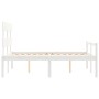 Cama para personas mayores con cabecero madera maciza blanco de , Camas y somieres - Ref: Foro24-3195322, Precio: 162,59 €, D...