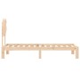 Single bed frame with solid wood headboard by , Beds and slatted bases - Ref: Foro24-3193686, Price: 78,93 €, Discount: %