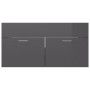 Mueble con lavabo madera de ingeniería gris brillante de , Tocadores de baño - Ref: Foro24-3070846, Precio: 226,25 €, Descuen...