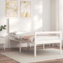 Cama para personas mayores con cabecero madera maciza blanco de , Camas y somieres - Ref: Foro24-3195447, Precio: 142,99 €, D...