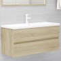 Mueble con lavabo madera de ingeniería roble Sonoma de , Tocadores de baño - Ref: Foro24-3071660, Precio: 344,26 €, Descuento: %