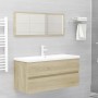 Mueble con lavabo madera de ingeniería roble Sonoma de , Tocadores de baño - Ref: Foro24-3071660, Precio: 344,26 €, Descuento: %