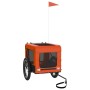 Bicycle pet trailer, iron frame, Oxford fabric, orange and black. by , pet strollers - Ref: Foro24-93914, Price: 93,00 €, Dis...