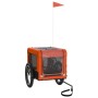 Bicycle pet trailer, iron frame, Oxford fabric, orange and black. by , pet strollers - Ref: Foro24-93914, Price: 89,99 €, Dis...