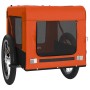 Bicycle pet trailer, iron frame, Oxford fabric, orange and black. by , pet strollers - Ref: Foro24-93914, Price: 93,00 €, Dis...