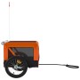 Bicycle pet trailer, iron frame, Oxford fabric, orange and black. by , pet strollers - Ref: Foro24-93914, Price: 89,99 €, Dis...