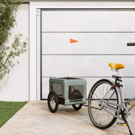 Bicycle pet trailer, iron frame, Oxford fabric in gray and black. by , pet strollers - Ref: Foro24-93916, Price: 98,20 €, Dis...