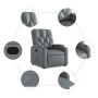 Sillón reclinable de cuero sintético gris de , Sillones - Ref: Foro24-372506, Precio: 229,60 €, Descuento: %