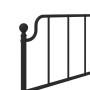 Bed frame with black metal headboard 90x190 cm by , Beds and slatted bases - Ref: Foro24-373879, Price: 60,99 €, Discount: %