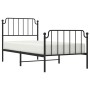 Estructura de cama con cabecero y estribo metal negro 90x200 cm de , Camas y somieres - Ref: Foro24-373898, Precio: 71,97 €, ...