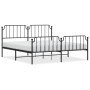 Estructura de cama cabecero y estribo metal negro 180x200 cm de , Camas y somieres - Ref: Foro24-373909, Precio: 119,46 €, De...