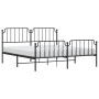 Estructura de cama cabecero y estribo metal negro 180x200 cm de , Camas y somieres - Ref: Foro24-373909, Precio: 119,46 €, De...