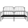 Estructura de cama cabecero y estribo metal negro 180x200 cm de , Camas y somieres - Ref: Foro24-373909, Precio: 119,46 €, De...