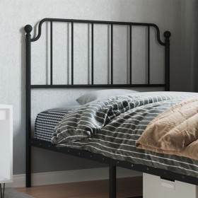 Black metal headboard 100 cm by , Headboards and footboards - Ref: Foro24-373916, Price: 21,90 €, Discount: %