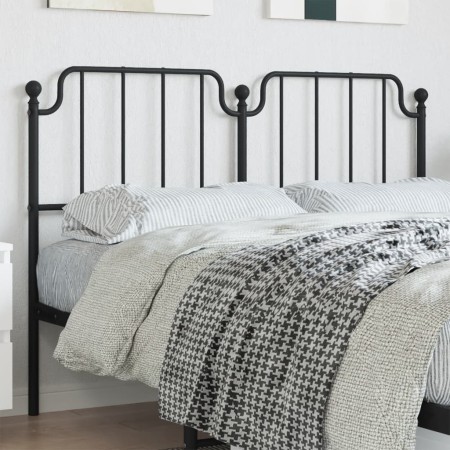 Black metal headboard 150 cm by , Headboards and footboards - Ref: Foro24-373921, Price: 34,67 €, Discount: %