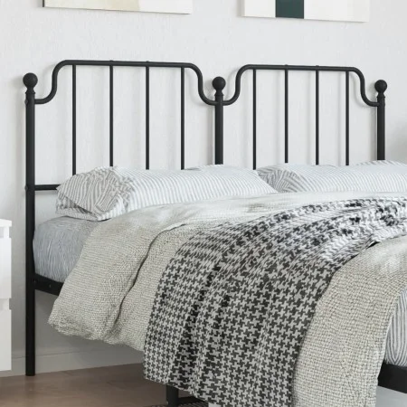 Black metal headboard 150 cm by , Headboards and footboards - Ref: Foro24-373921, Price: 32,98 €, Discount: %