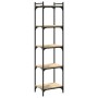 Bookcase with 5 shelves made of Sonoma oak engineered wood, measuring 40x30x154 cm. by , Bookcases and shelves - Ref: Foro24-...