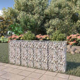 Gabion wall with galvanized steel covers 200x20x85 cm by vidaXL, fence panels - Ref: Foro24-143580, Price: 90,24 €, Discount: %