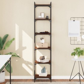 Bookshelf with 6 oak brown engineered wood shelves, measuring 40x30x188 cm. by , Bookcases and shelves - Ref: Foro24-837646, ...