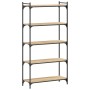 Bookcase with 5 shelves made of Sonoma oak engineered wood, measuring 80x30x154 cm. by , Bookcases and shelves - Ref: Foro24-...