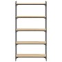 Bookcase with 5 shelves made of Sonoma oak engineered wood, measuring 80x30x154 cm. by , Bookcases and shelves - Ref: Foro24-...