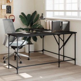 Engineered wood black desk 149x149x75 cm by , Desks - Ref: Foro24-837582, Price: 79,99 €, Discount: %