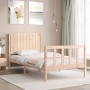 Estructura de cama con cabecero madera maciza 100x200 cm de , Camas y somieres - Ref: Foro24-3192936, Precio: 141,59 €, Descu...