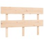 Bed frame with solid wood headboard 140x190 cm by , Beds and slatted bases - Ref: Foro24-3193511, Price: 112,61 €, Discount: %