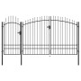 Black steel garden gate 2.45x4 m by vidaXL, garden gates - Ref: Foro24-144366, Price: 441,21 €, Discount: %