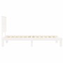 Estructura de cama individual con cabecero madera maciza blanco de , Camas y somieres - Ref: Foro24-3193622, Precio: 101,17 €...